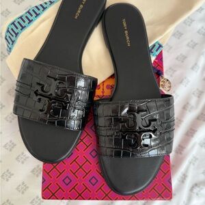 Tory Burch Black Slide Sandals